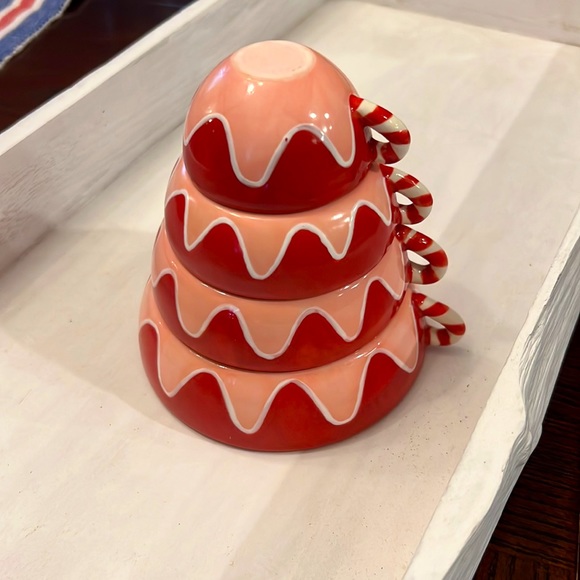 Russ Bonnie Lynn Nesting CandyCane Measuring Cups 1990s Very Rare Collector